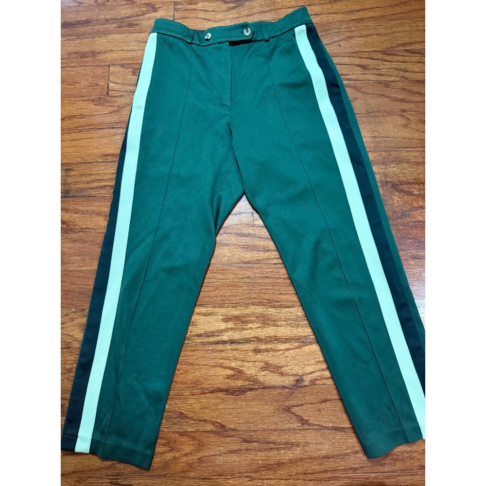 Golden Goose Deluxe Brand Green Sport Stripe Trousers Pants G32WP101.A3 Womens M